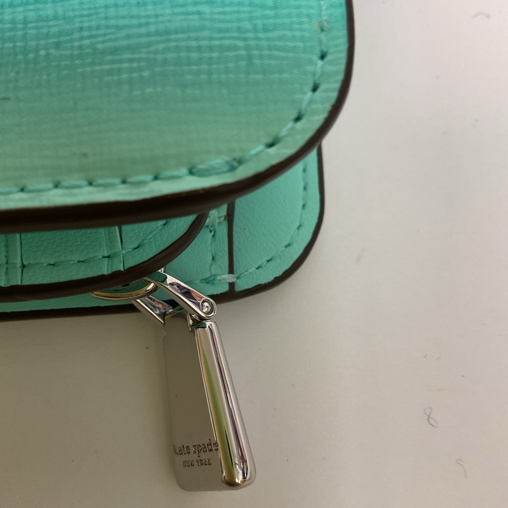 KATE SPADE PATENT LEATHER WALLET AQUA OMBRE NWOT - Picture 12 of 15